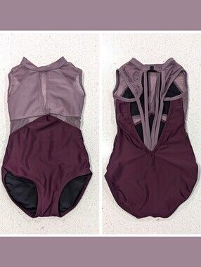 STRAPPY 5dancewear Five 5 YXL Extra Large Gymnastics Dance Leotard MAROON Plum